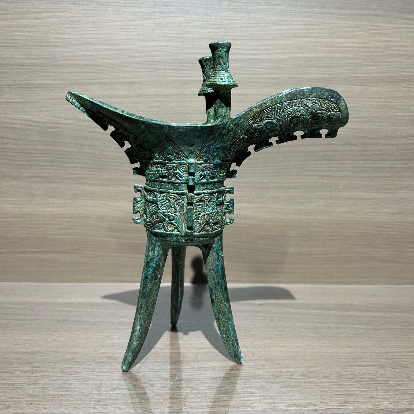 3000 Years Shang Dynasty Fuhao Jue Ritual Wine Vessel Decor