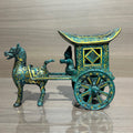 Ancient Chinese Replica Bronze Chariot with Horse, Handcrafted Gilded Bronze Carriage Statue, Home Decor Collectible