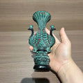 Traditional Chinese Antique Bronze Peacock Pattern Vase, Retro Bronze Ritual Vase Home Desktop Decor Collection Ornament
