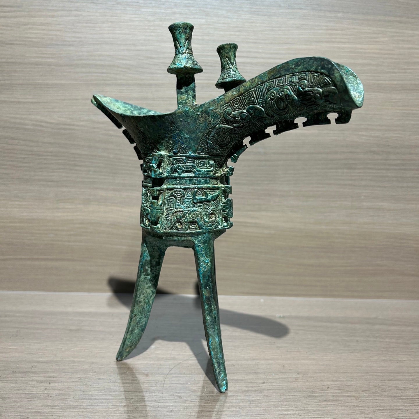 3000 Years Shang Dynasty Fuhao Jue Ritual Wine Vessel Decor