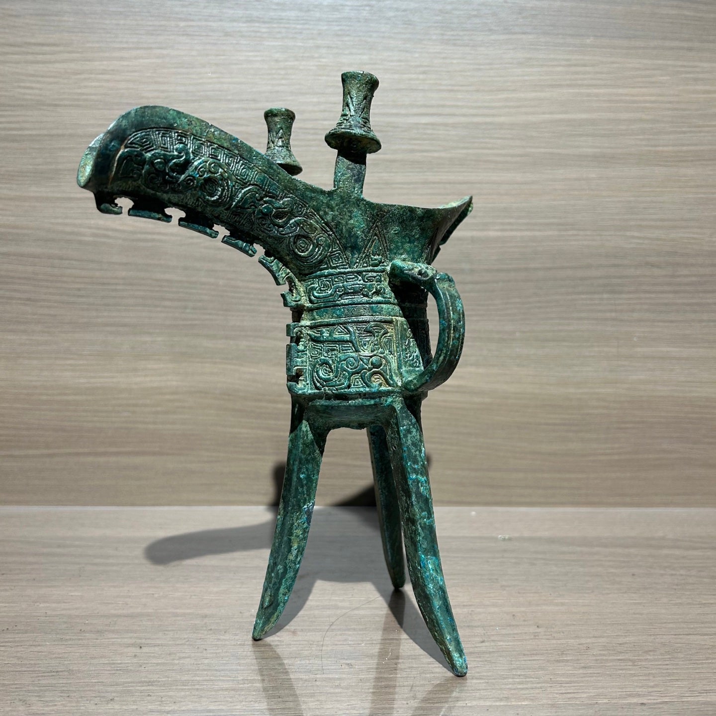 3000 Years Shang Dynasty Fuhao Jue Ritual Wine Vessel Decor