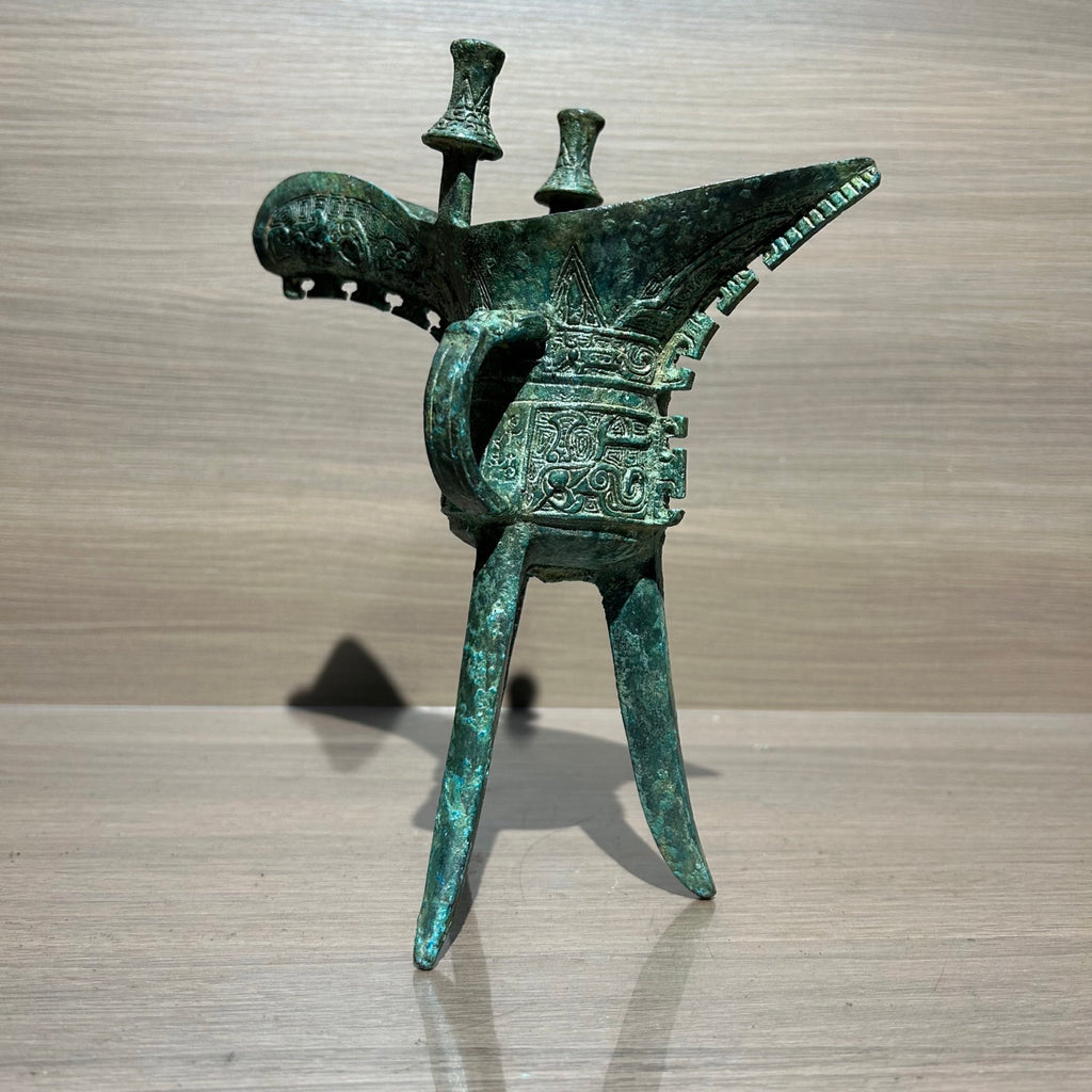 3000 Years Shang Dynasty Fuhao Jue Ritual Wine Vessel Decor