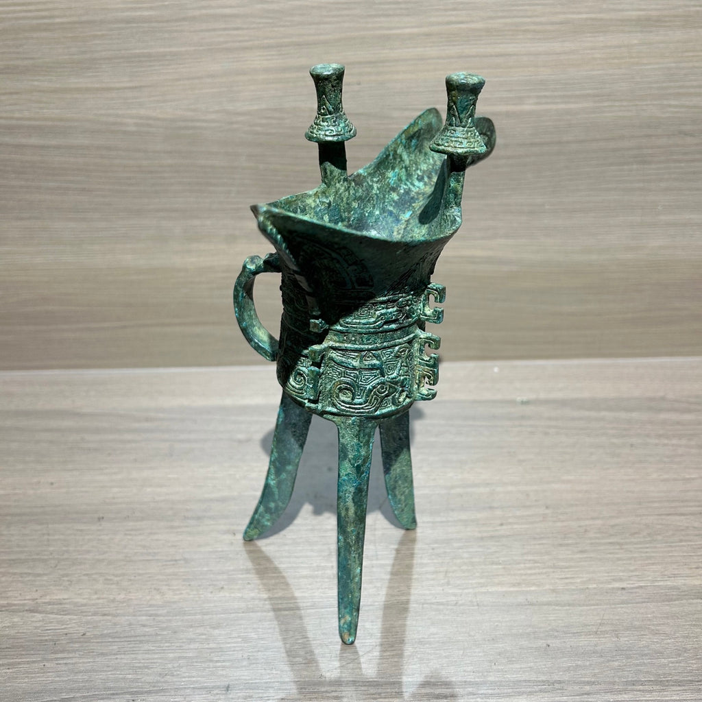3000 Years Shang Dynasty Fuhao Jue Ritual Wine Vessel Decor